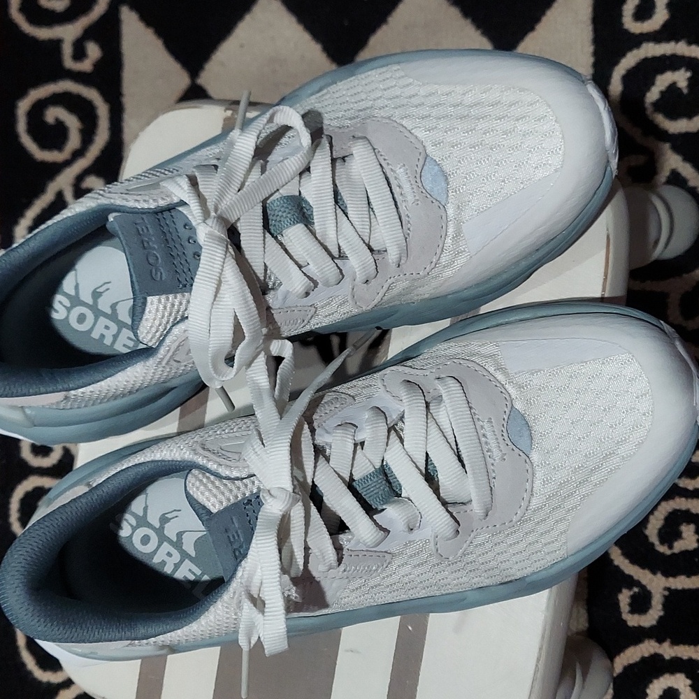 Sorel Women's Sneakers in White and Aqua